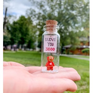 I love you 3000 Unique gift for him Anniversary Gift for Boyfriend Superhero Gift For Him Movie Loves Gift Miniature Wish Jar For Men