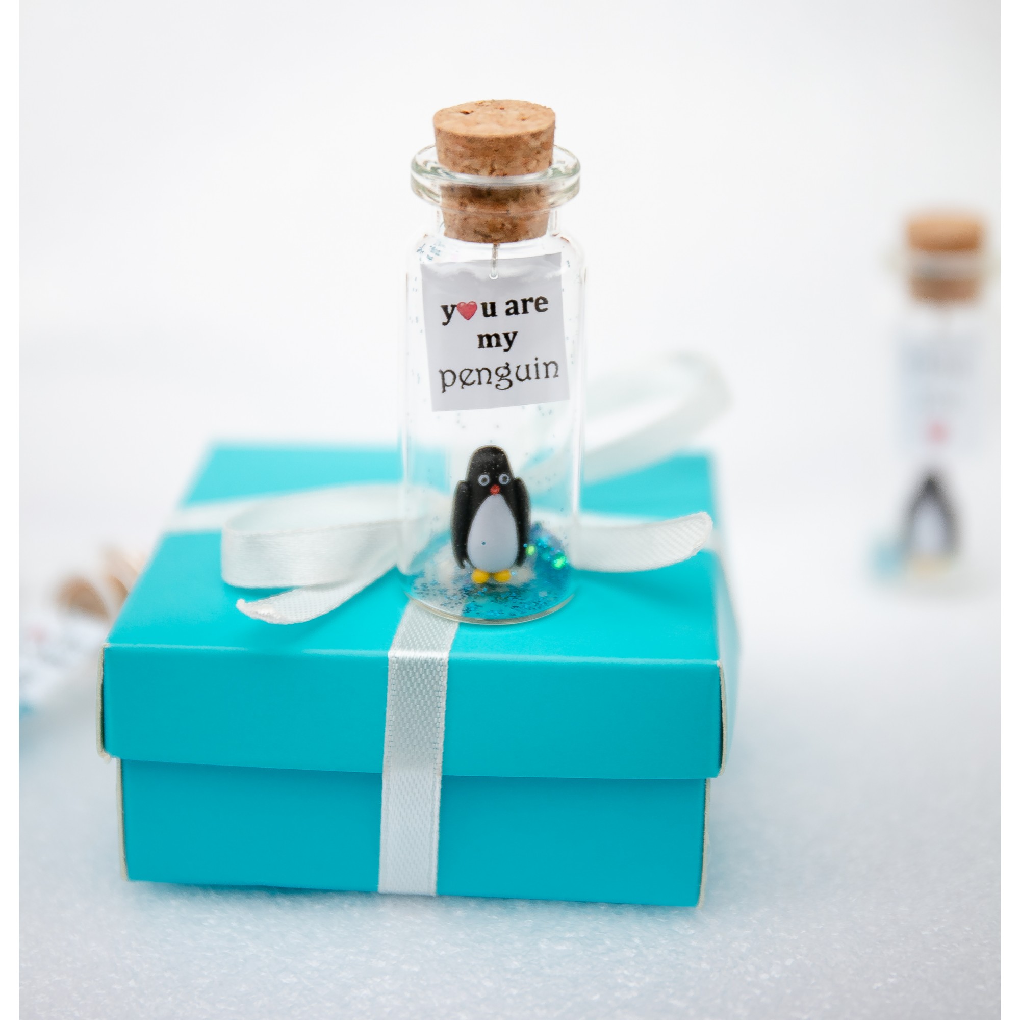 Personalized Penguin 9th Wedding Anniversary Gift for Husband