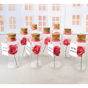 Quince Favors for guests, Quinceañera Souvenirs for Floral party, Rose in a bottle, Sweet 16 Party Favors, Thank You Favors, Bulk favors