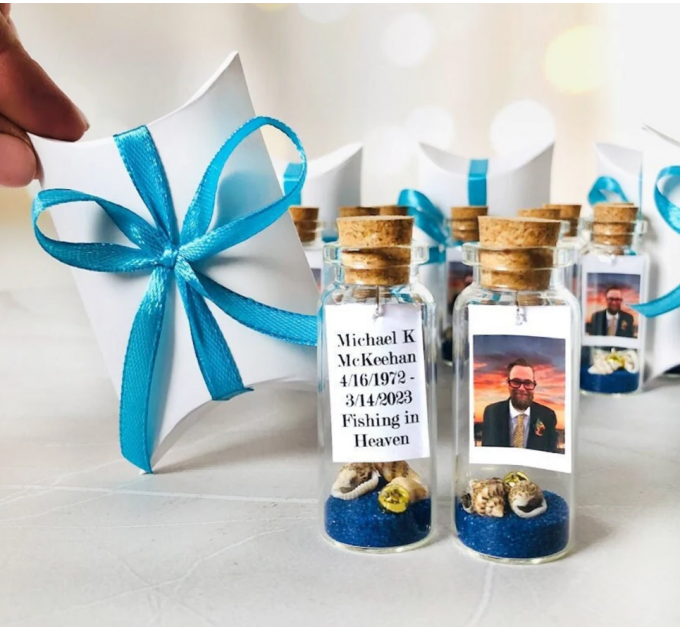 Funeral Photo Favors for guest In Bulk, Personalized Loss of dad memorial  guests gifts, Celebration of