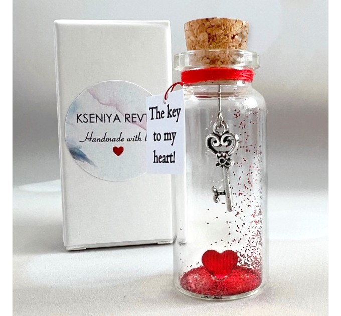 Anniversary gift for girlfriend or boyfriend, key to my heart, message in a  bottle, I love you, present for her or him, Personalized gift for her,  Romantic gift for wife or husband