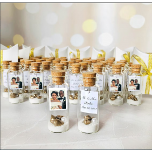 White Wedding Favors for Guests, Custom Photo Favors for Nautical party, Save our date guests gifts, Personalized beach in a bottle favors