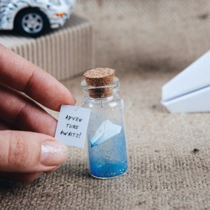 Adventure awaits, Boyfriend Gift, Travel gift for him, Adventure time, The adventure zone, Cute gift for friend Tiny origami airplane