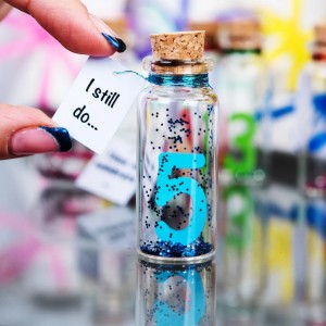 Romantic husband gift or wife small gift, Couple anniversary gifts, Five years family, Wish Jar, Wood anniversary gift