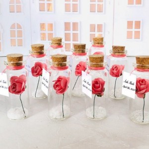 Quince Favors for guests, Quinceañera Souvenirs for Floral party, Rose in a bottle, Sweet 16 Party Favors, Thank You Favors, Bulk favors
