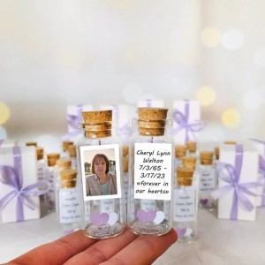 In loving memory of sister keepsake, funeral favors with photo, loss of sister memorial gift, sister memorial for funeral, funeral keepsake